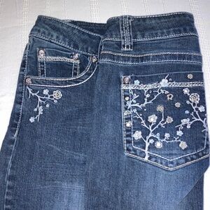 Shyanne Blue Embroidered Boot Cut Jeans